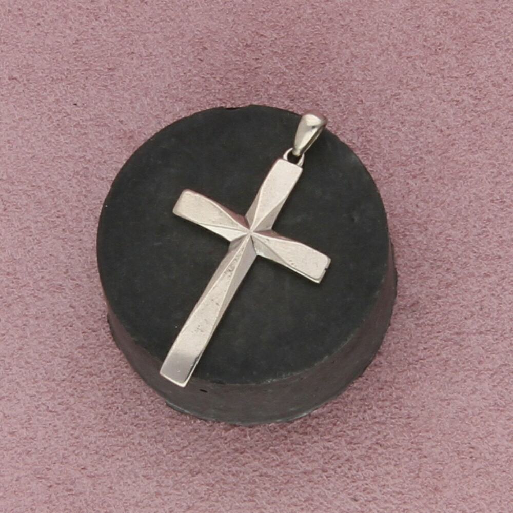 sterling silver vintage faith cross pendant